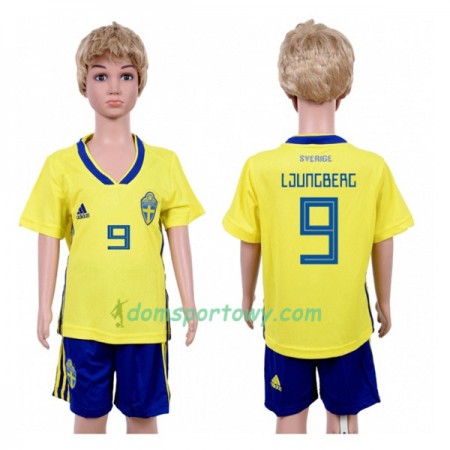 Koszulka Szwecja Ljungberg 9 Dziecięcy Domowe Koszulki Piłkarskie Mistrzostwa Świata 2018